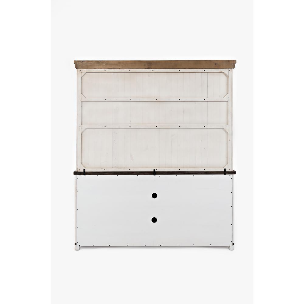 White Rustic Pine Farmhouse Hutch Server with Ample Storage Space. Picture 10