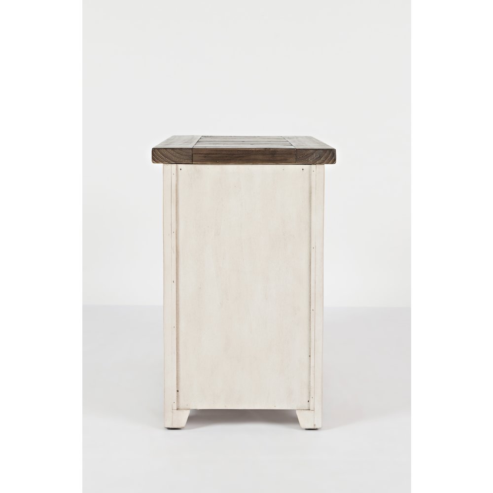Madison County Rustic Reclaimed Pine Farmhouse Chairside Table. Picture 8