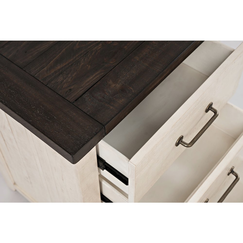 Madison County Rustic Reclaimed Solid Wood Farmhouse USB Charging Nightstand. Picture 5