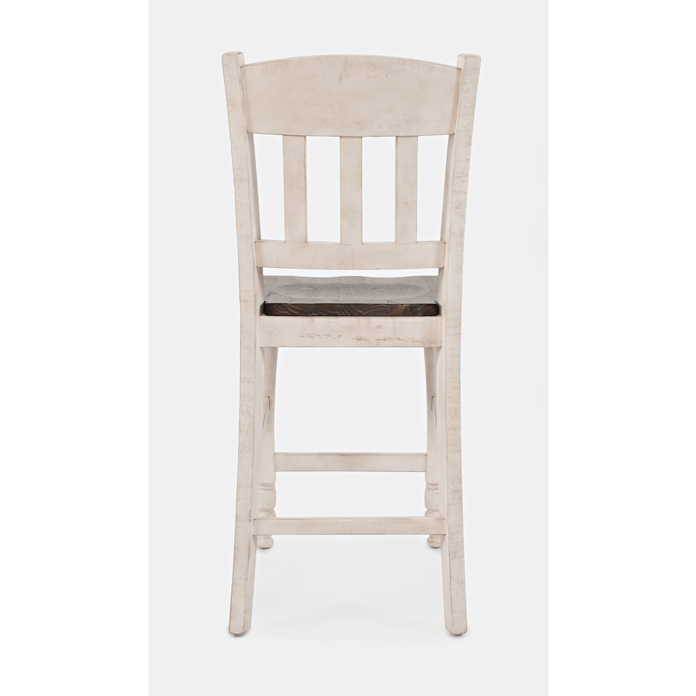 Madison County Rustic Reclaimed Pine Farmhouse Slatback Counter Stool (Set of 2). Picture 6