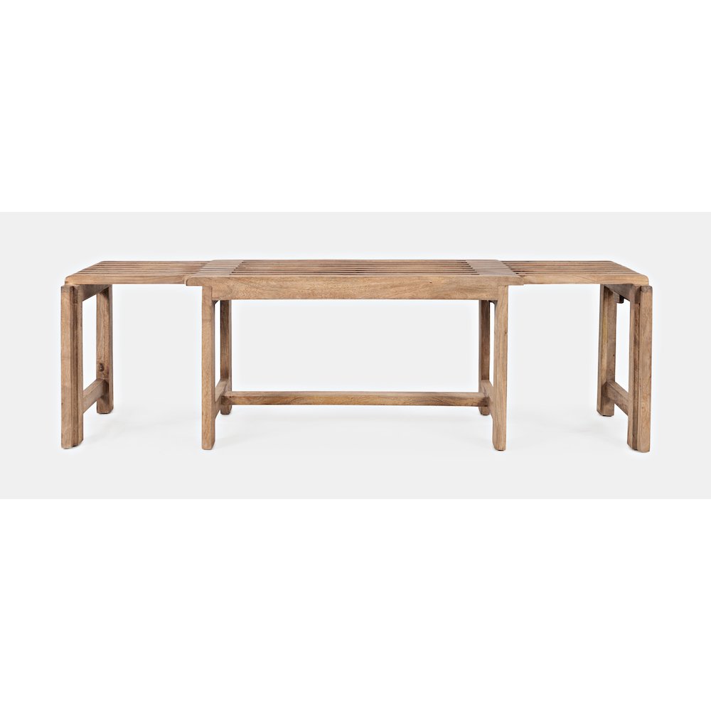 Bradford Modern Extendable Solid Mango Hardwood Bench. Picture 1