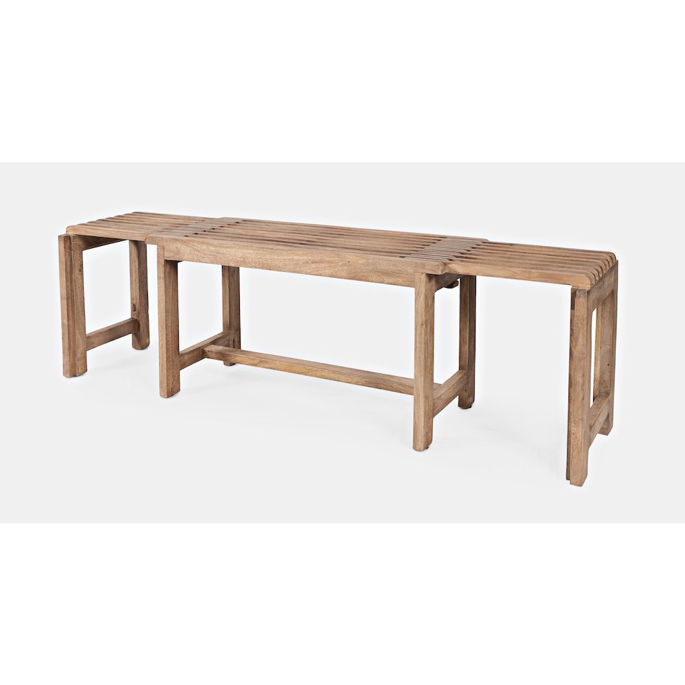 Bradford Modern Extendable Solid Mango Hardwood Bench. Picture 2