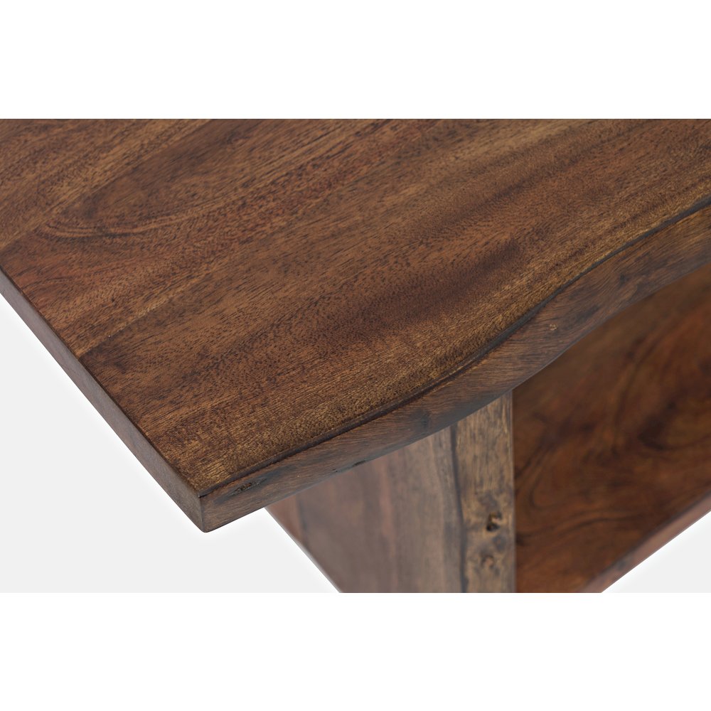Cooper Modern Live Edge 52" Solid Wood Storage Bench. Picture 5