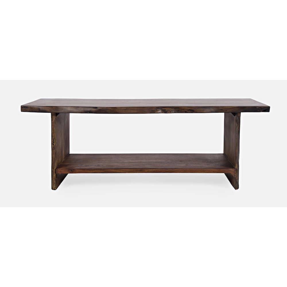 Cooper Modern Live Edge 52" Solid Wood Storage Bench. Picture 1