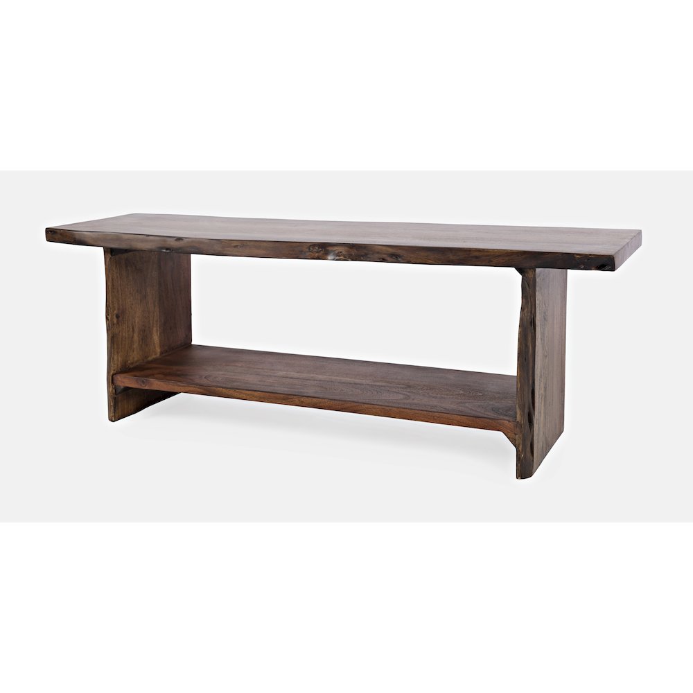 Cooper Modern Live Edge 52" Solid Wood Storage Bench. Picture 2