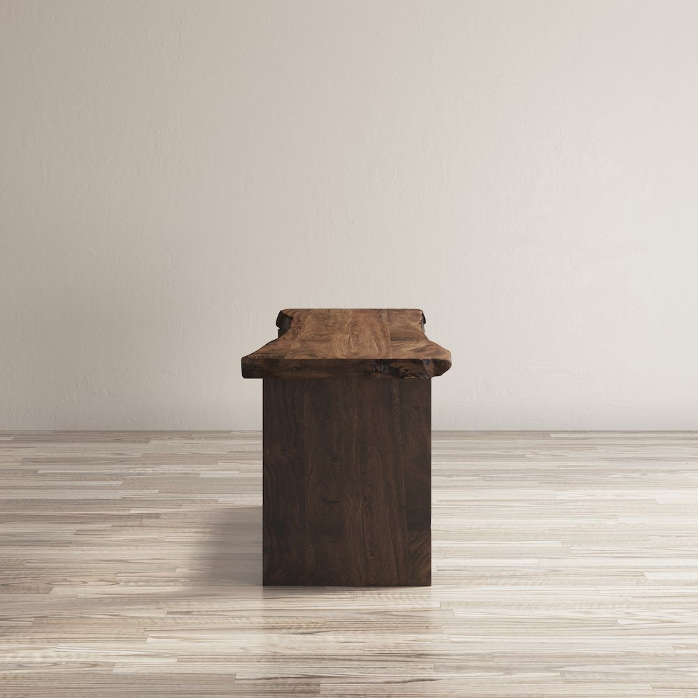 Cooper Modern Live Edge 52" Solid Wood Storage Bench. Picture 6