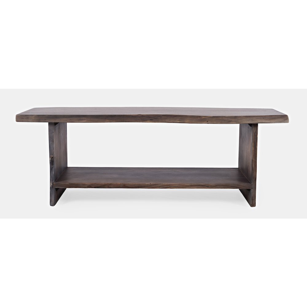 Cooper Modern Live Edge 52" Solid Wood Storage Bench. Picture 1