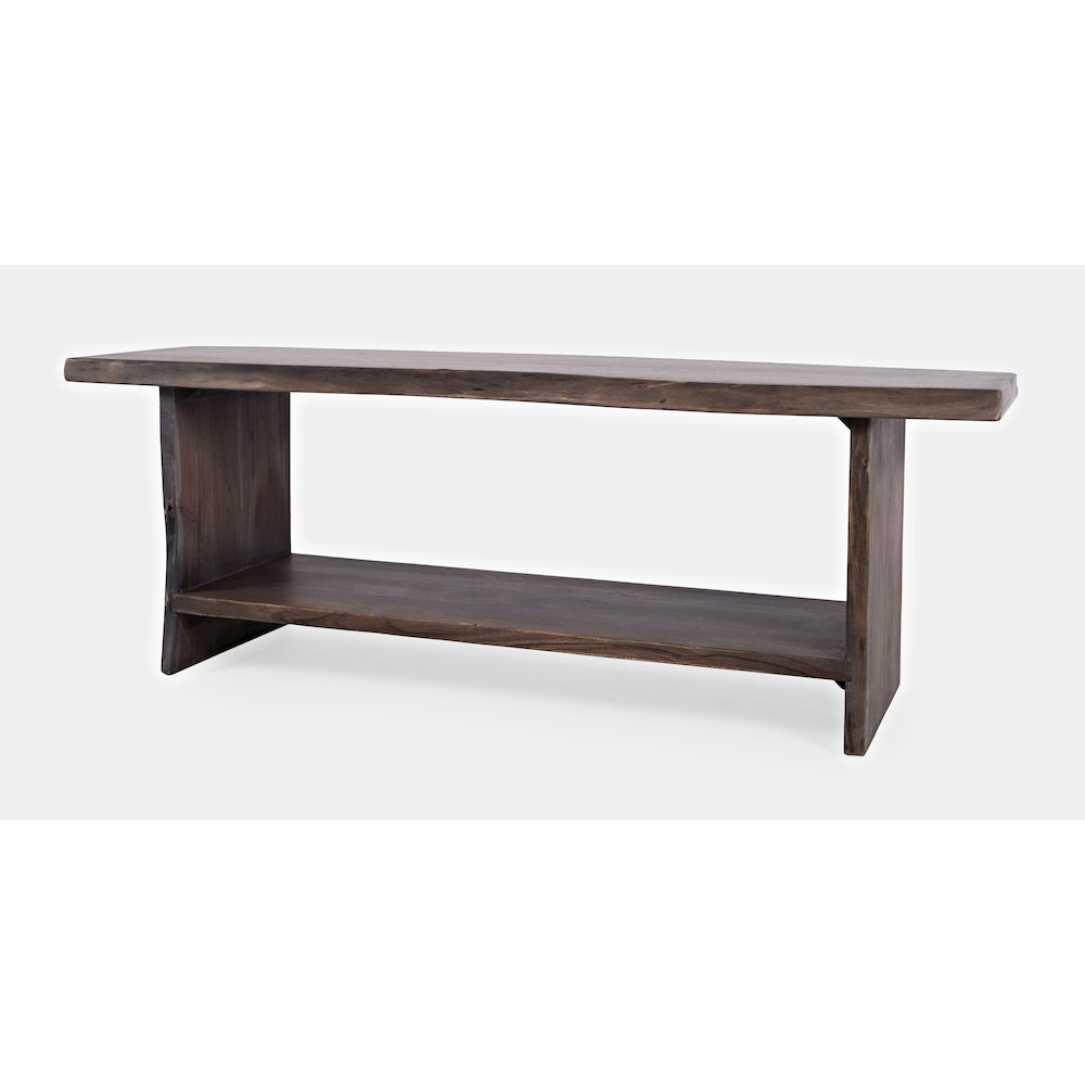 Cooper Modern Live Edge 52" Solid Wood Storage Bench. Picture 2