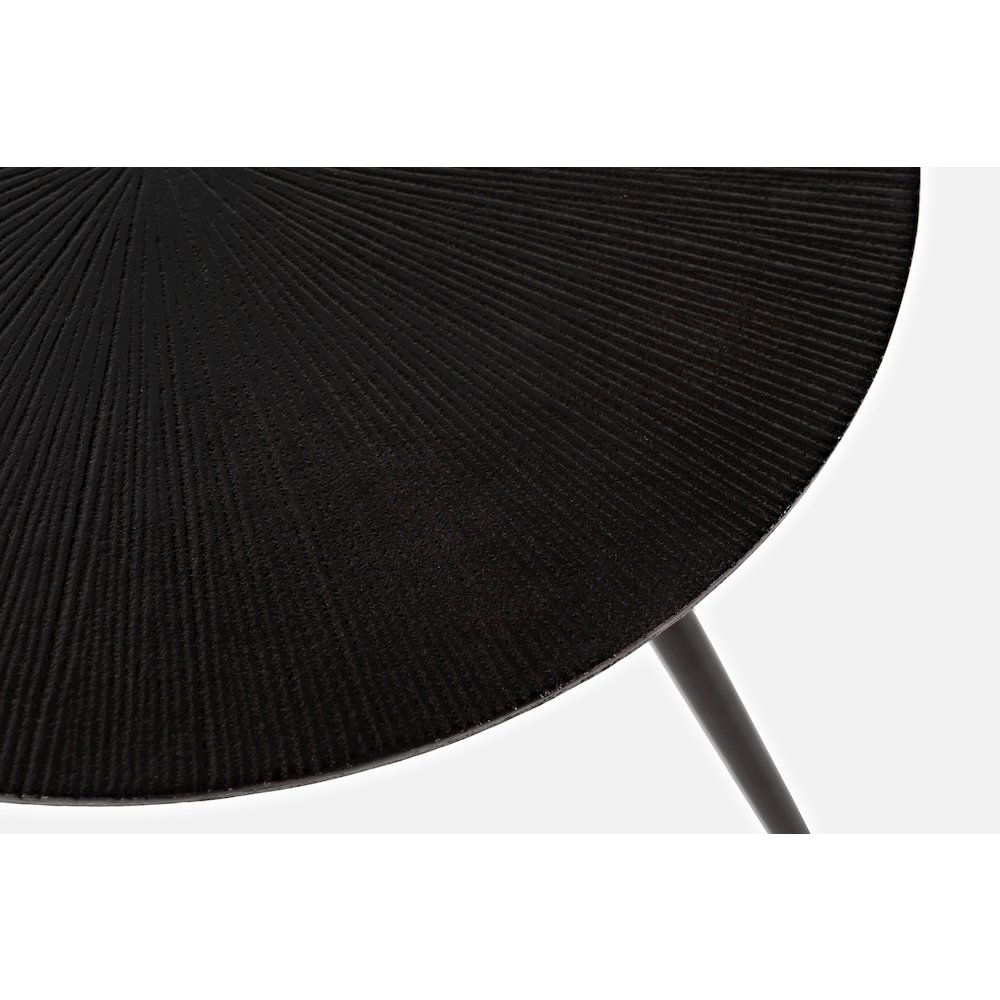Solid Metal Round End Table Set - Nesting Accent Tables in Black, Gold(Set of 3). Picture 4