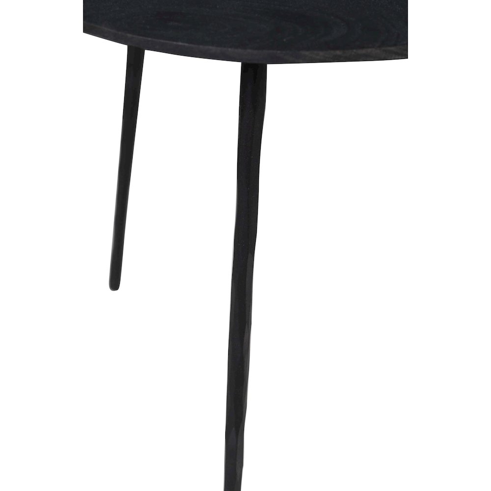 Reeves Abstract Contemporary Solid Acacia Wood Nesting End Tables (Set of 3). Picture 6