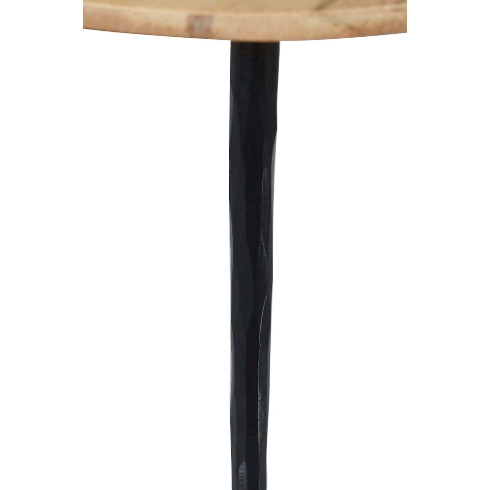 Reeves Abstract Contemporary Solid Acacia Wood Nesting End Tables (Set of 3). Picture 4