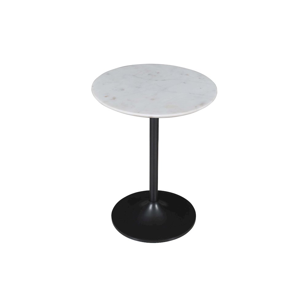 Camille Solid Marble and Iron Modern Luxury Accent Tables (Set of 2). Picture 5