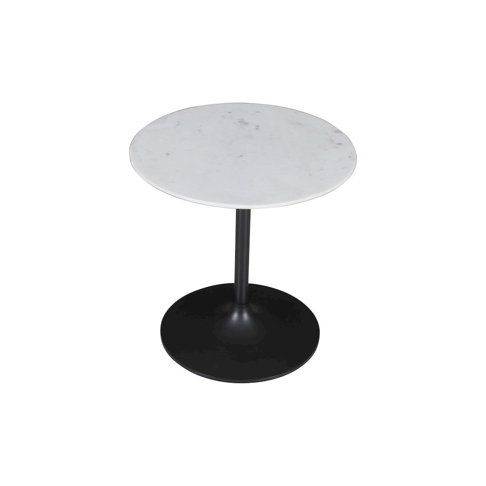 Camille Solid Marble and Iron Modern Luxury Accent Tables (Set of 2). Picture 6
