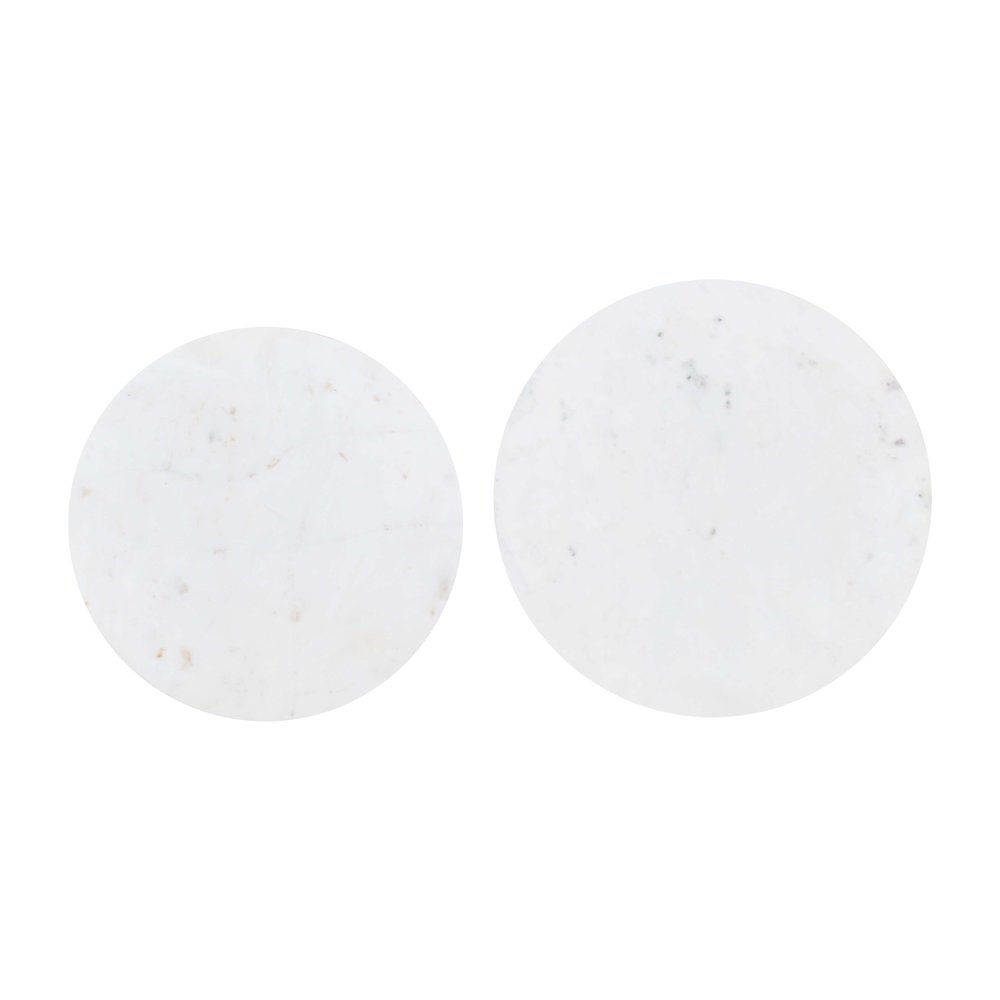 Camille Solid Marble and Iron Modern Luxury Accent Tables (Set of 2). Picture 7