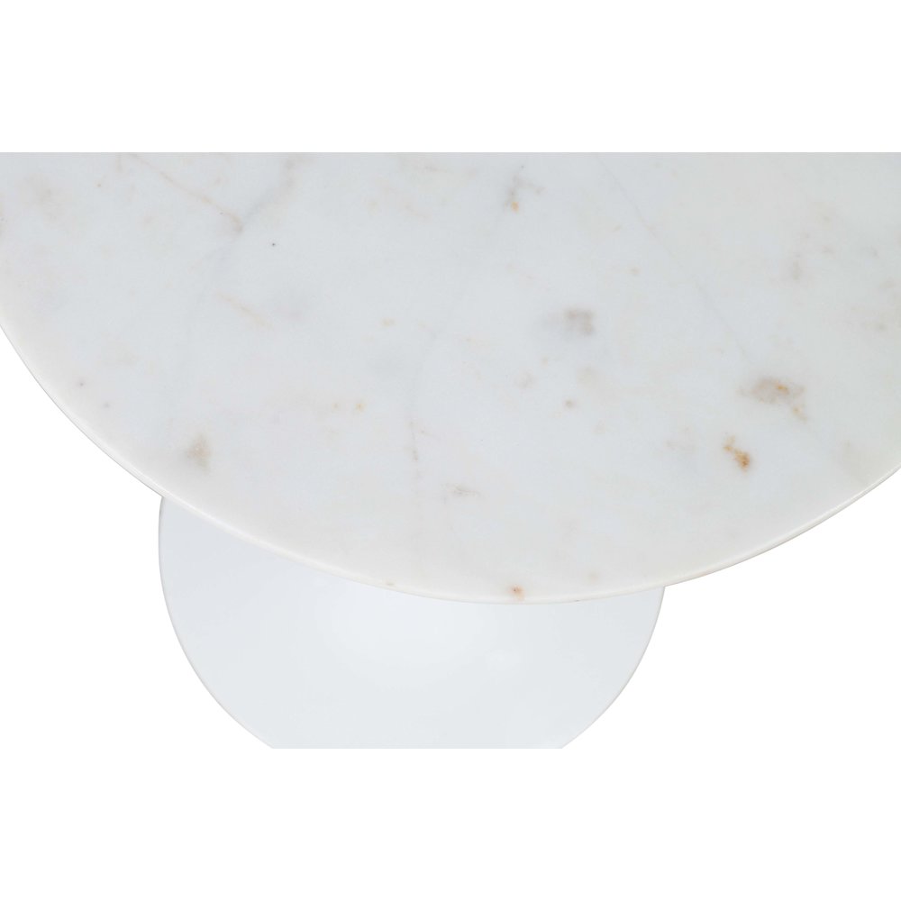 Camille Solid Marble and Iron Modern Luxury Accent Tables (Set of 2). Picture 4