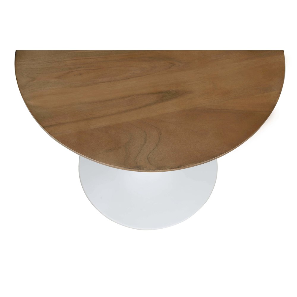 Remy Solid Wood and Iron Modern Pedestal Accent Tables (Set of 2). Picture 4