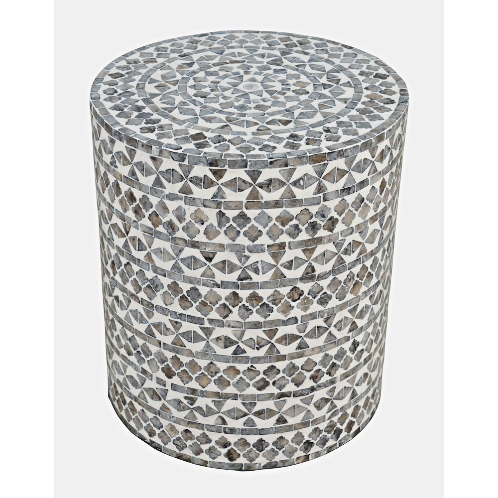 Global Archive Small Terrazzo Handcrafted Capiz Shell Accent Table. Picture 3