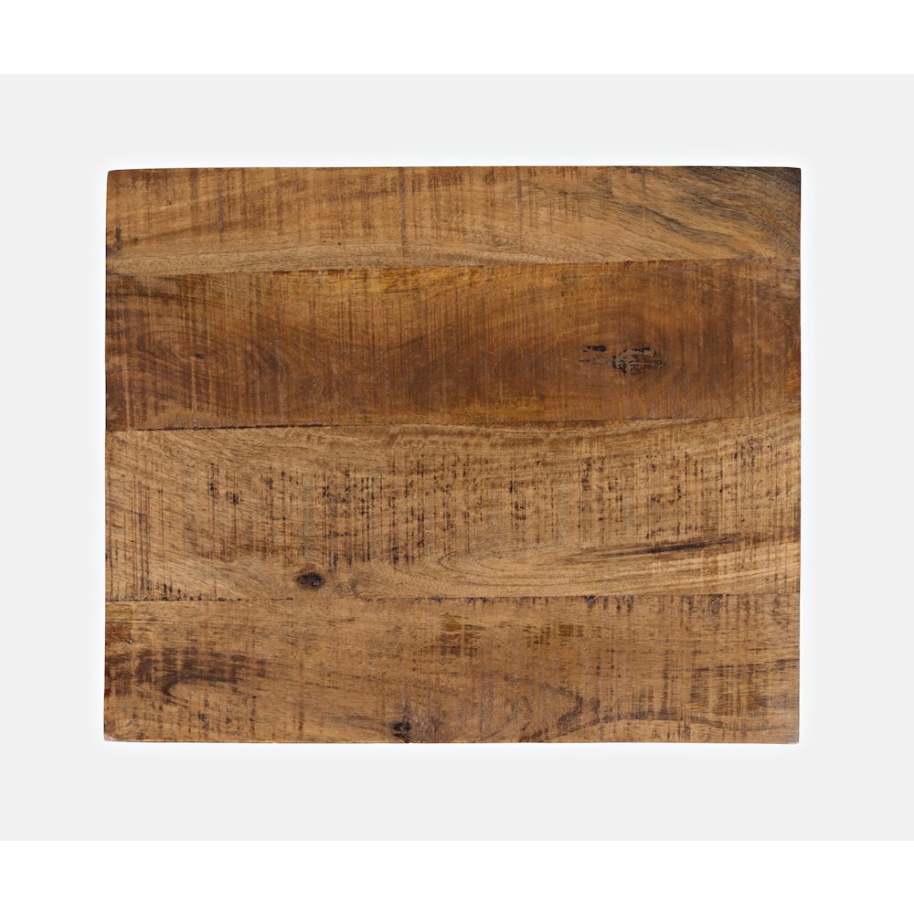 Global Archive Solid Wood Rustic Modern X-Side Accent Bookcase with Two Shelves. Picture 6