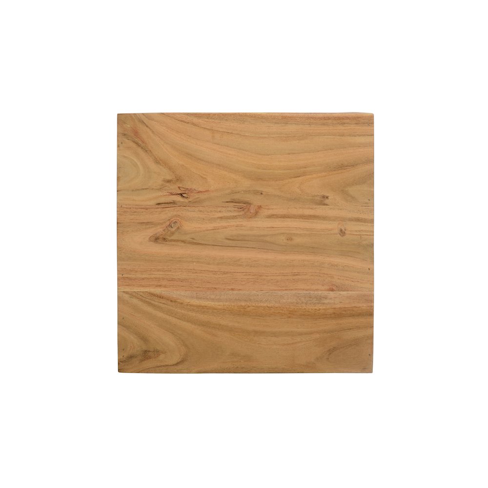 Global Archive Solid Mango Hardwood Modern Angled Jasper Table. Picture 7