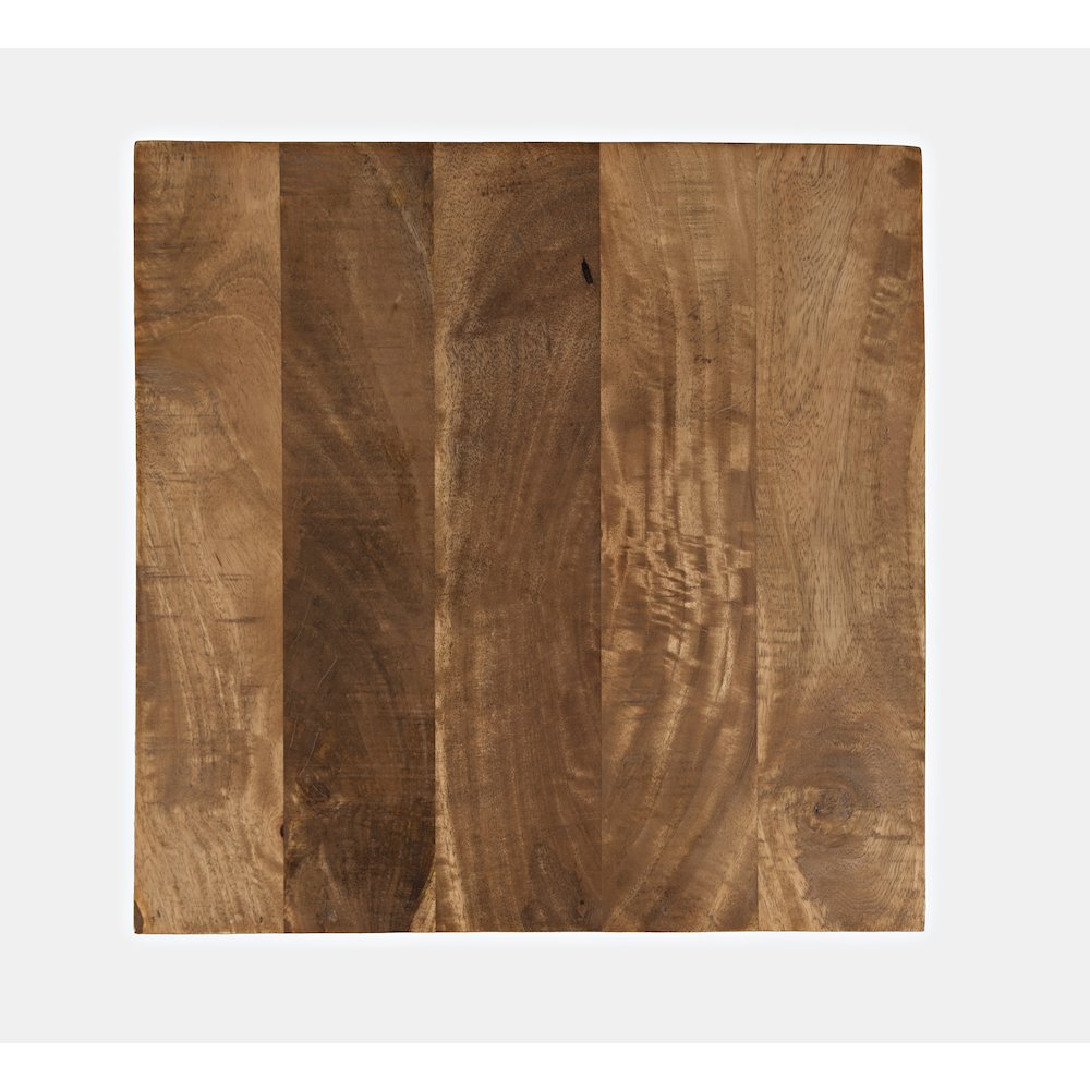 Global Archive Solid Mango Hardwood Modern Angled Jasper Table. Picture 7