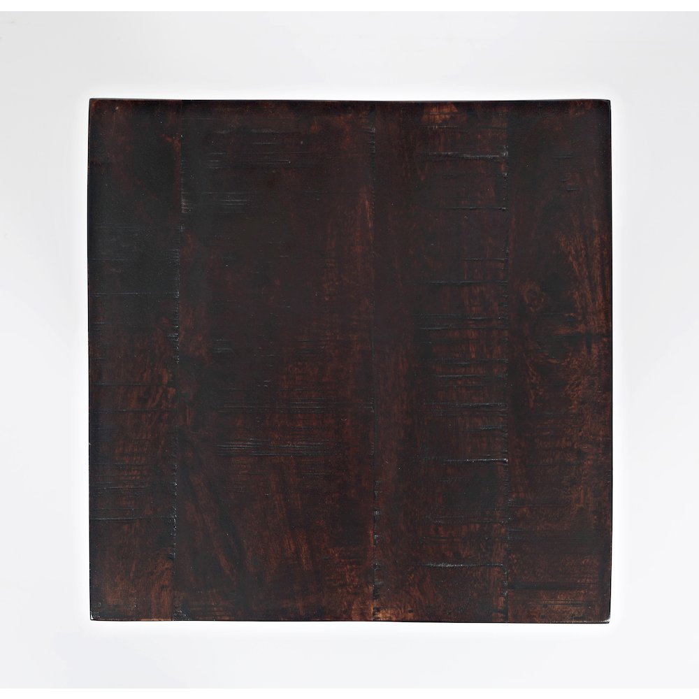 Global Archive Solid Mango Hardwood Modern Angled Jasper Table. Picture 7