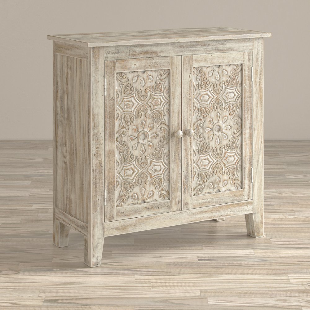 Global Archive Hand Carved 32" Accent Chest. Picture 3
