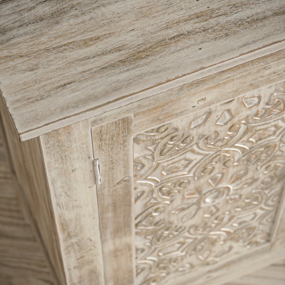 Global Archive Hand Carved 32" Accent Chest. Picture 4