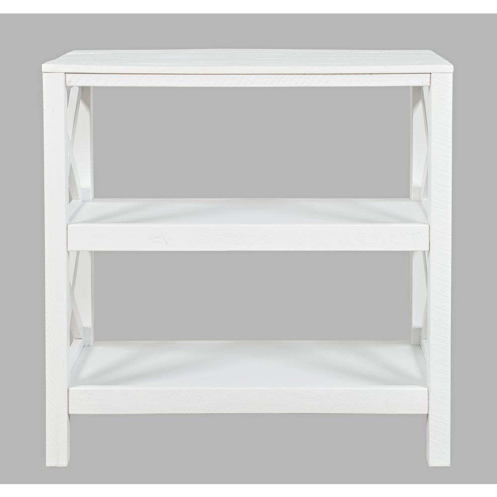 Bridgehampton X-Side Rustic Solid Wood Bookcase. Picture 7