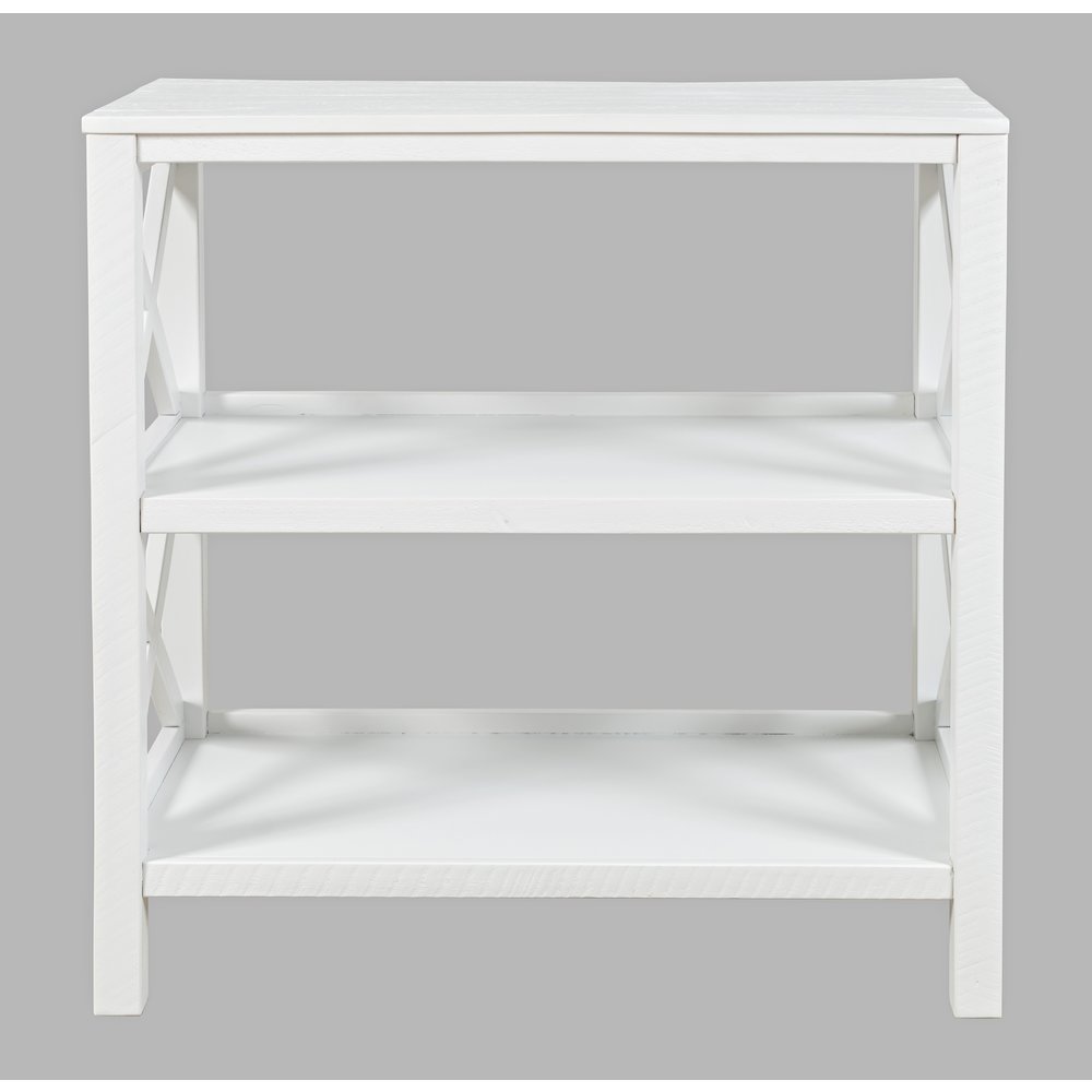 Bridgehampton X-Side Rustic Solid Wood Bookcase. Picture 1