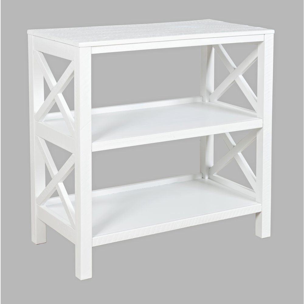 Bridgehampton X-Side Rustic Solid Wood Bookcase. Picture 2