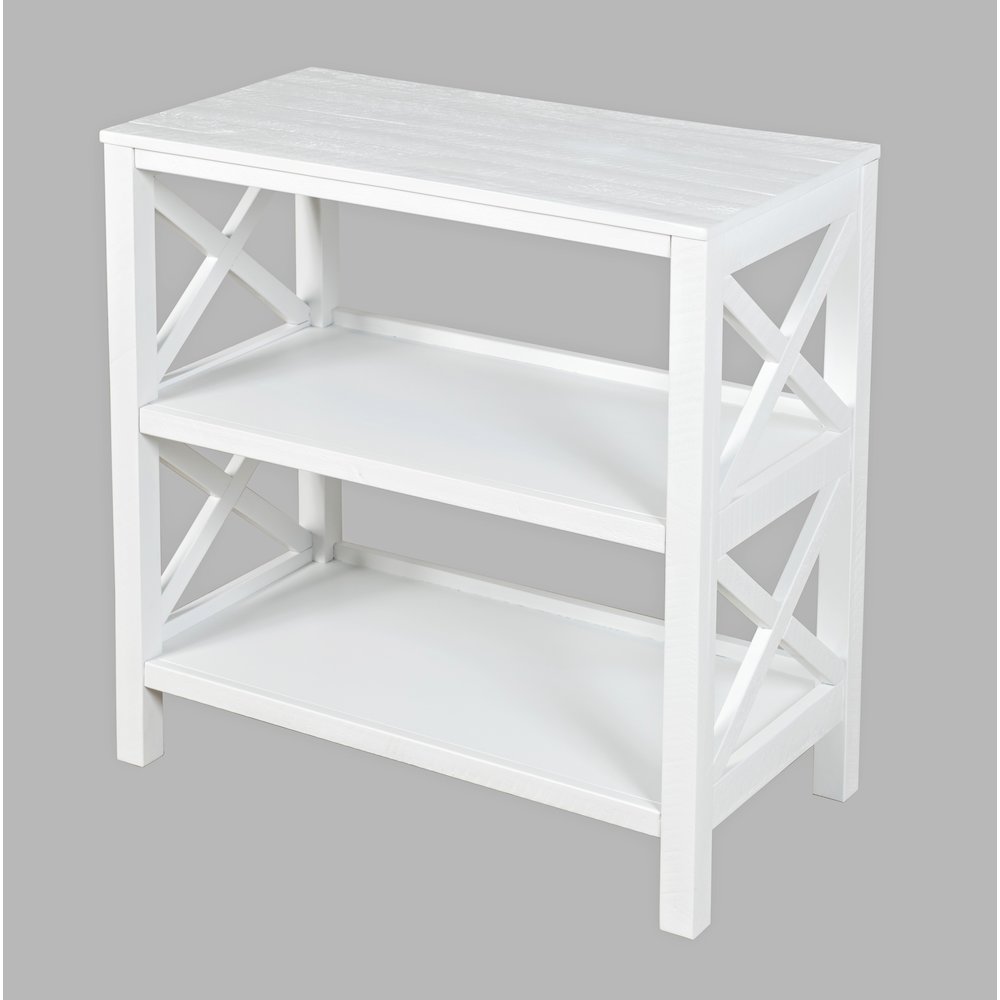 Bridgehampton X-Side Rustic Solid Wood Bookcase. Picture 3