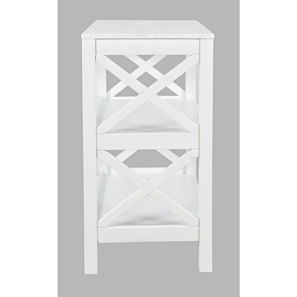 Bridgehampton X-Side Rustic Solid Wood Bookcase. Picture 6