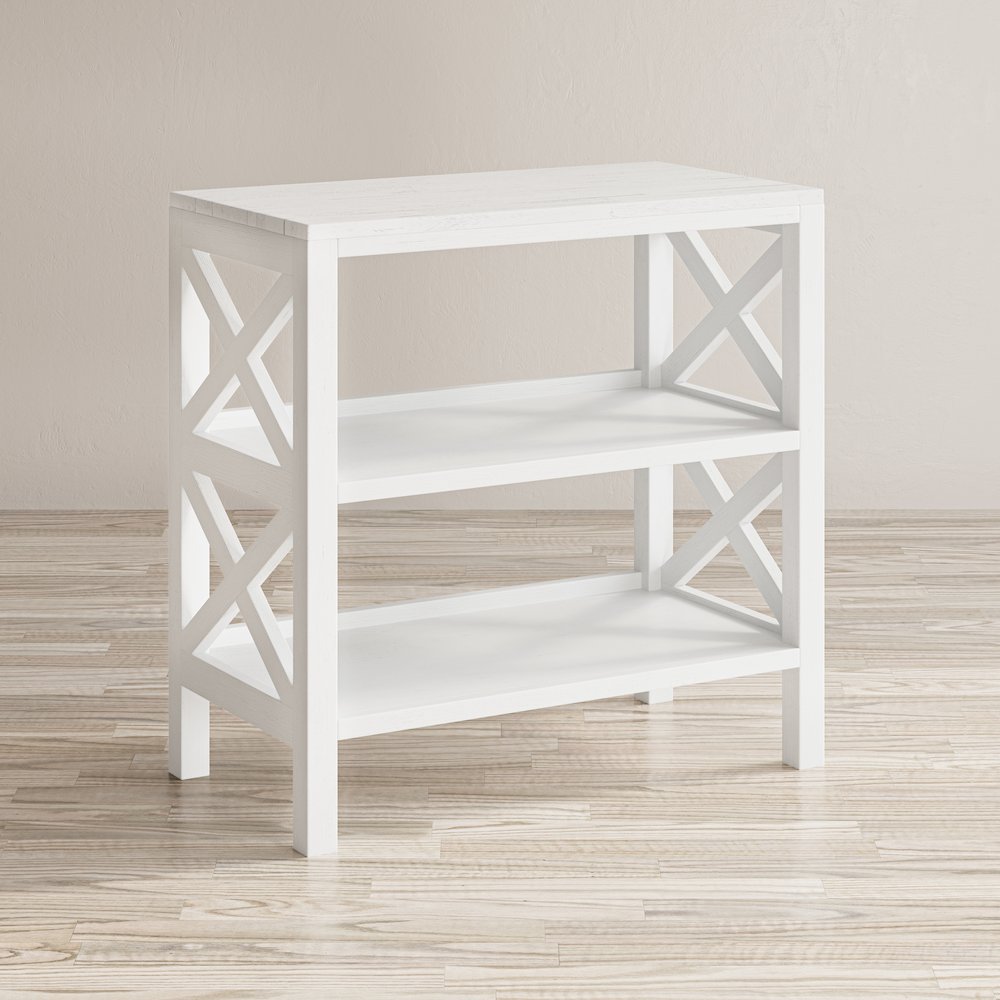 Bridgehampton X-Side Rustic Solid Wood Bookcase. Picture 9