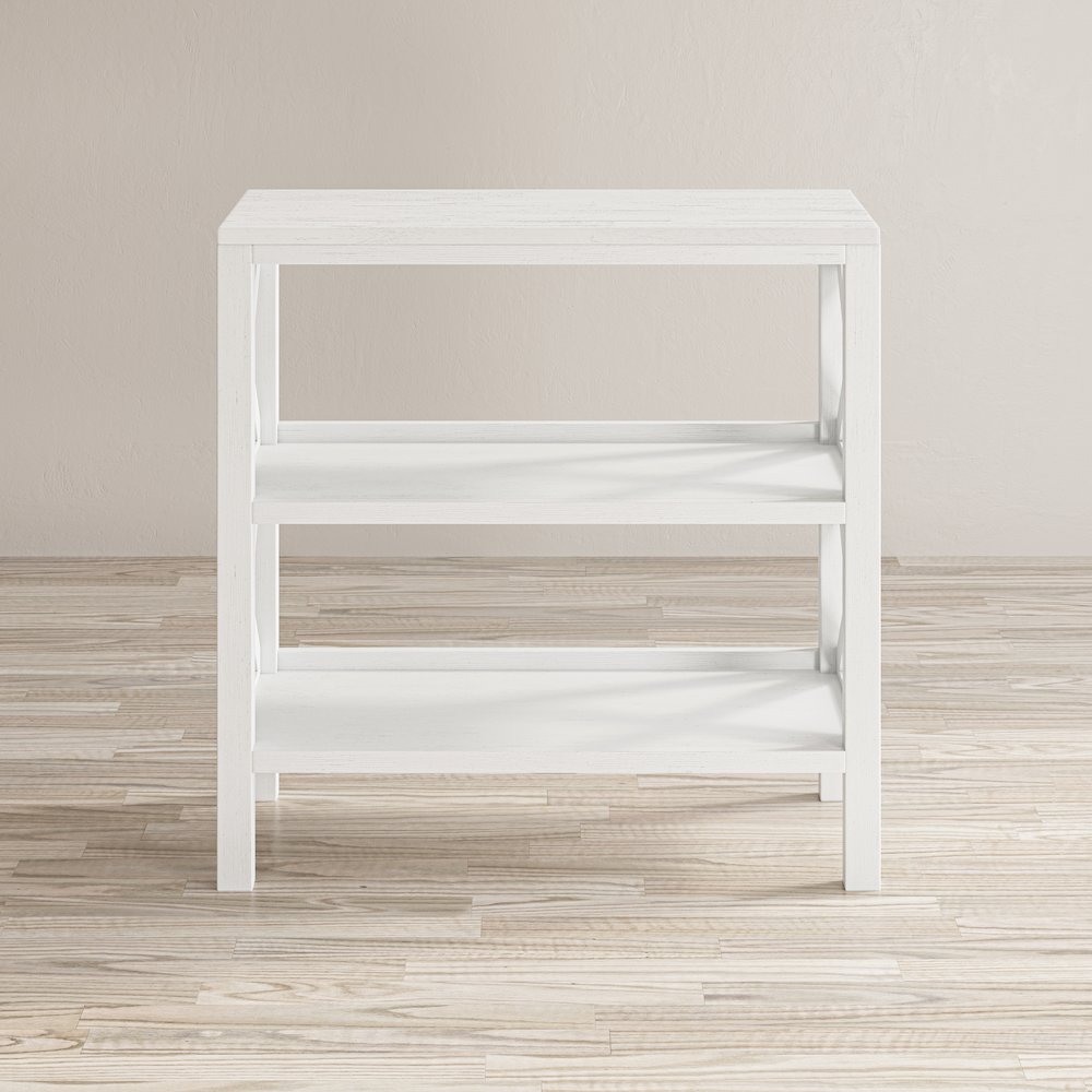 Bridgehampton X-Side Rustic Solid Wood Bookcase. Picture 8