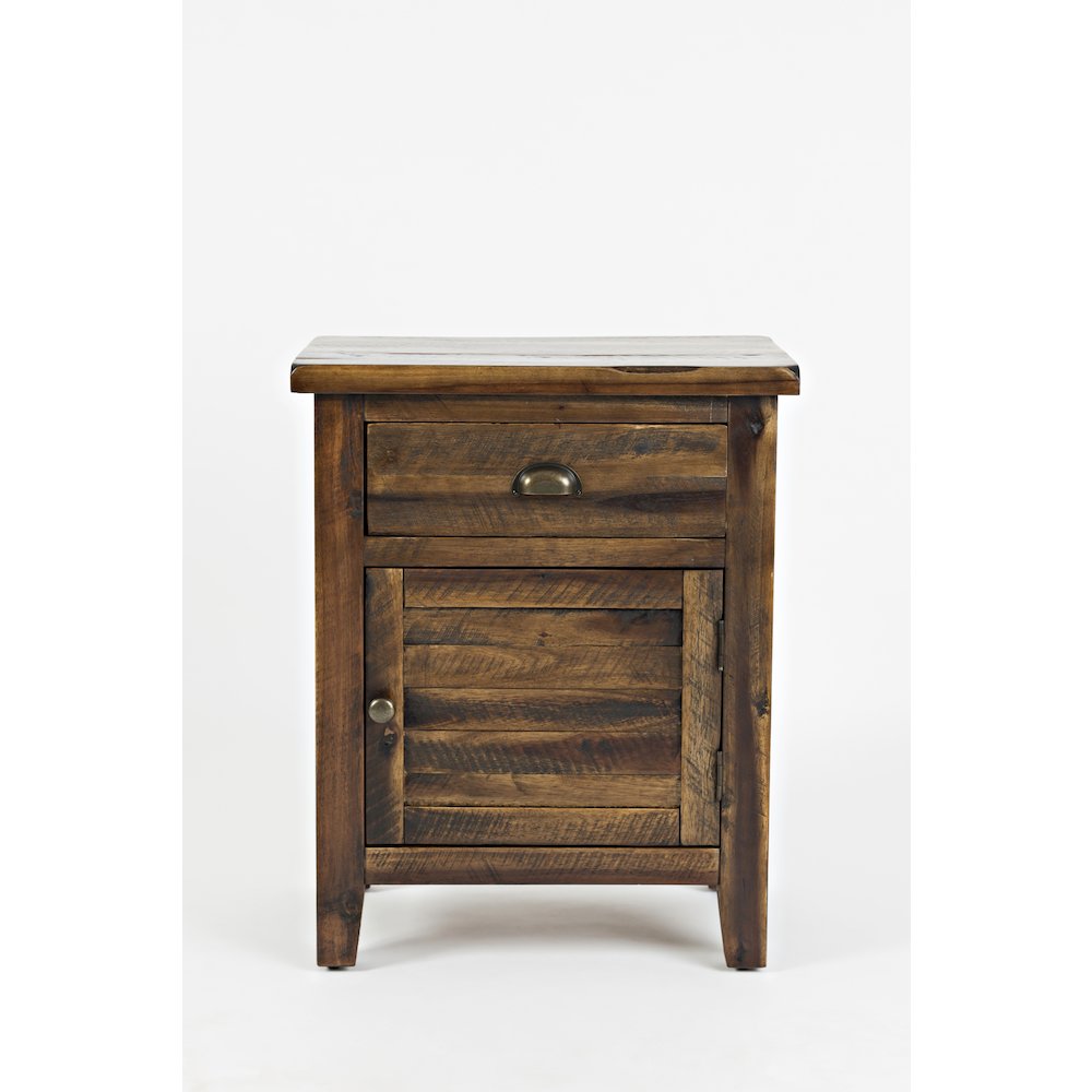 Artisan's Craft Rustic Farmhouse Distressed Solid Wood Accent Table. Picture 1