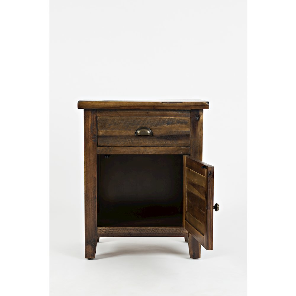 Artisan's Craft Rustic Farmhouse Distressed Solid Wood Accent Table. Picture 6