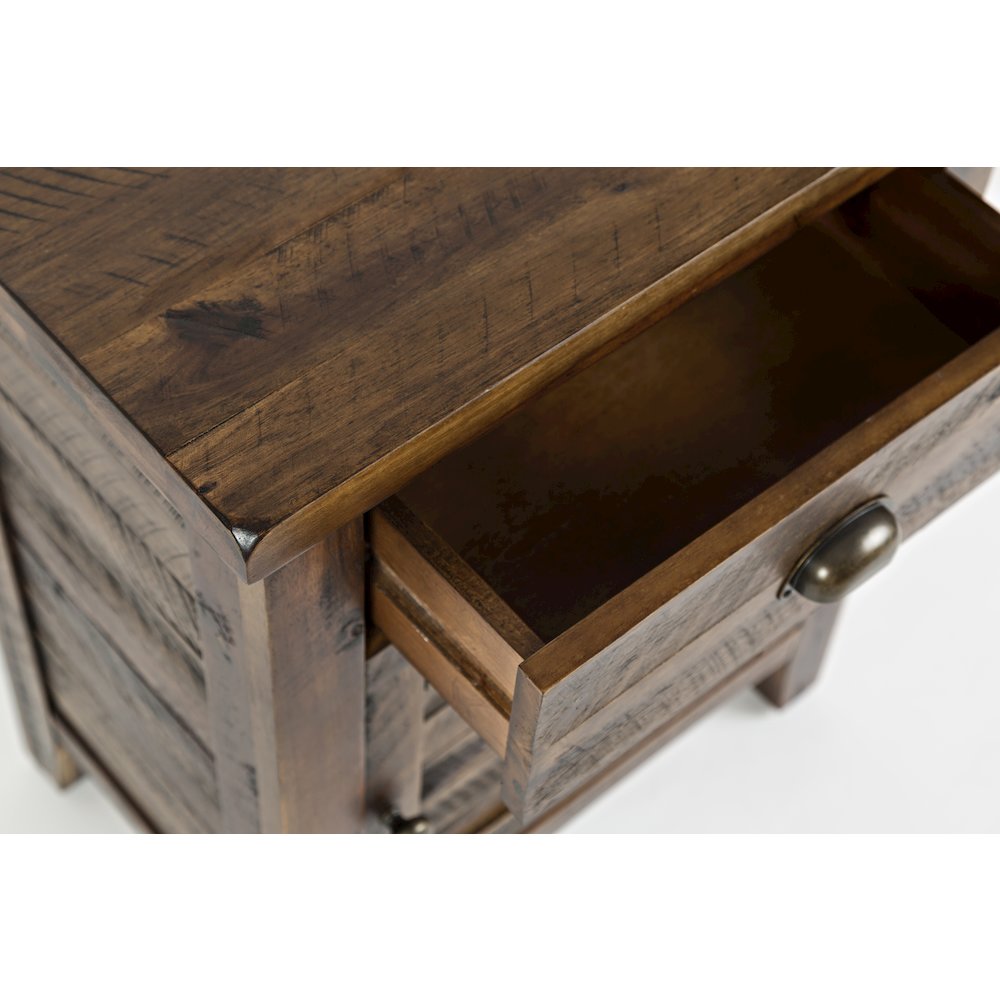 Artisan's Craft Rustic Farmhouse Distressed Solid Wood Accent Table. Picture 4