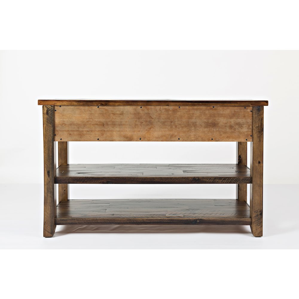 Artisan's Craft Rustic Farmhouse Distressed Solid Wood 50" Sofa Table. Picture 5