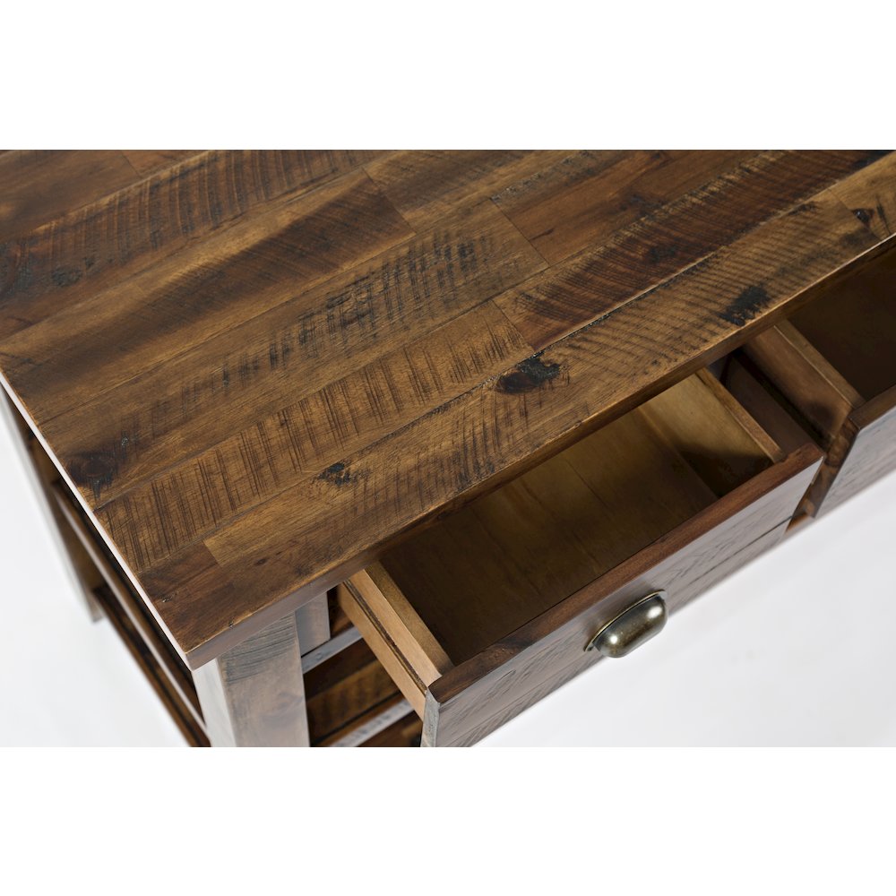 Artisan's Craft Rustic Farmhouse Distressed Solid Wood 50" Sofa Table. Picture 4