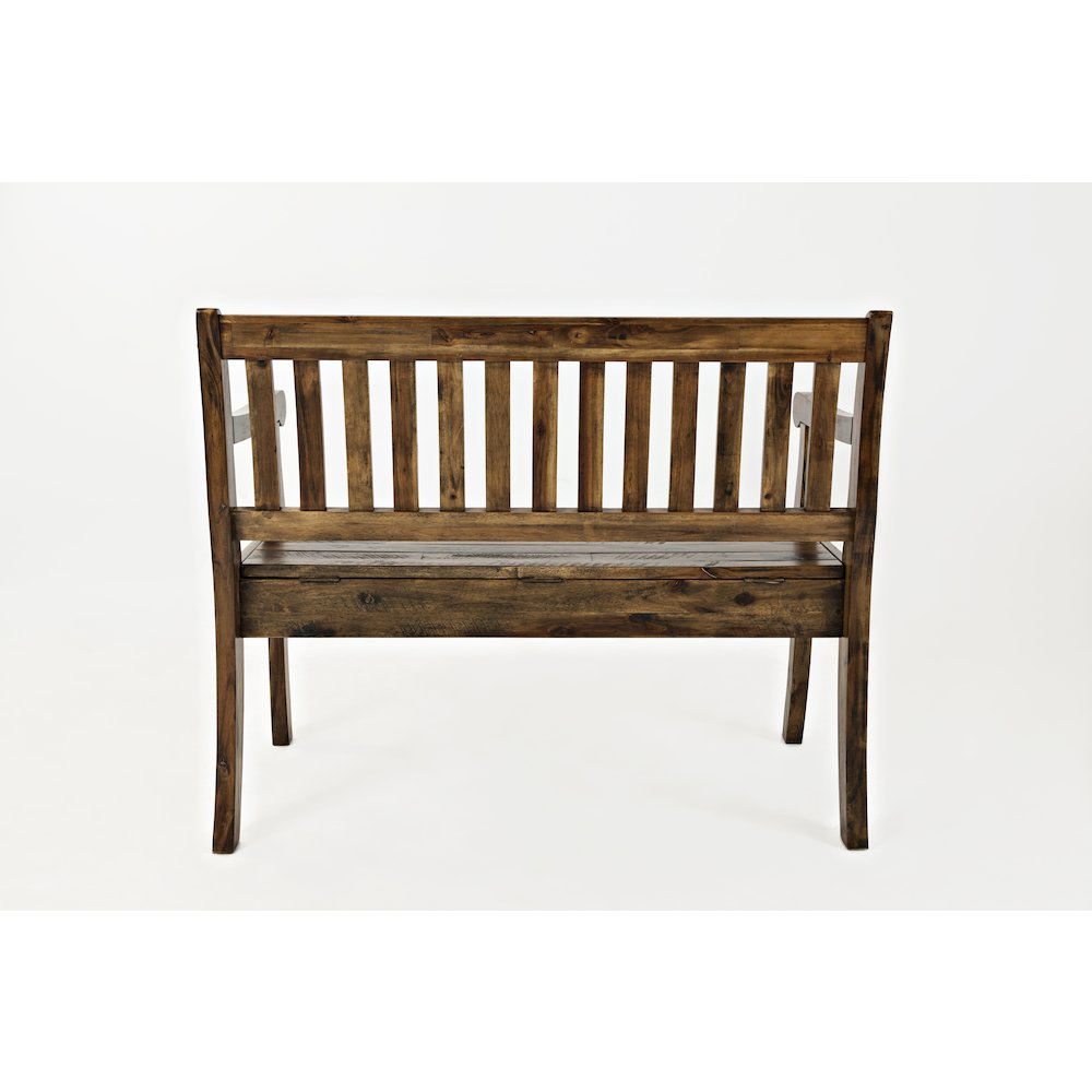 Artisan's Craft 42" Rustic Farmhouse Distressed Solid Wood Storage Bench. Picture 8