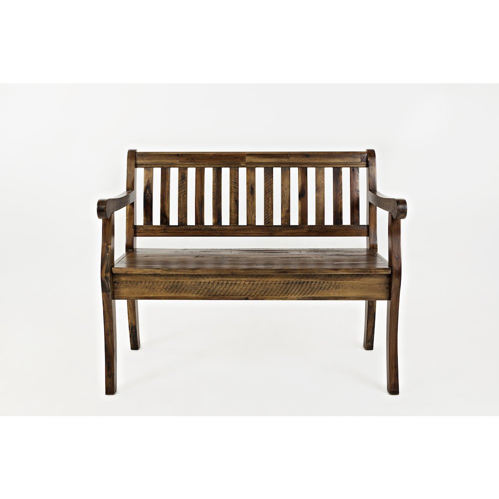 Artisan's Craft 42" Rustic Farmhouse Distressed Solid Wood Storage Bench. Picture 1