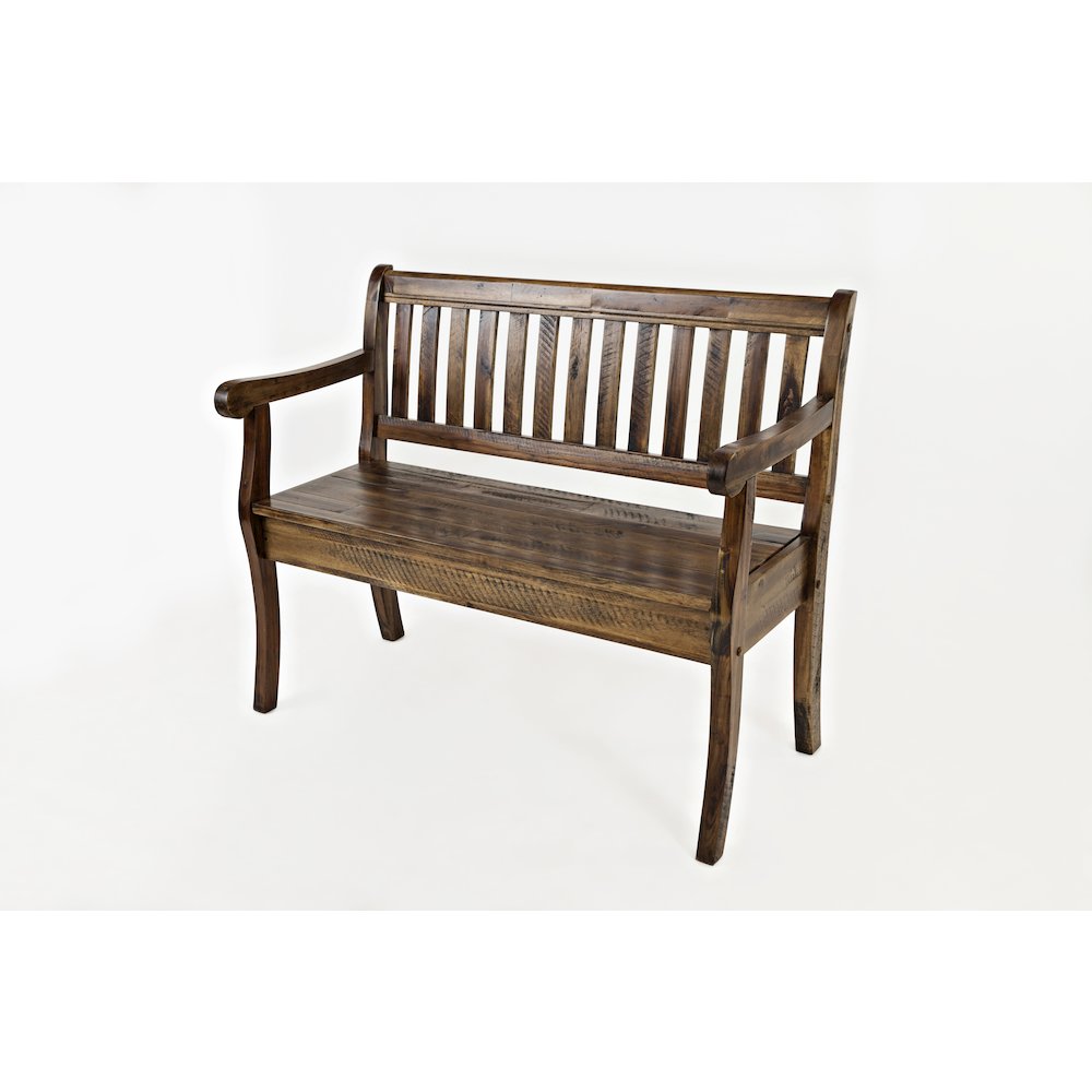 Artisan's Craft 42" Rustic Farmhouse Distressed Solid Wood Storage Bench. Picture 3