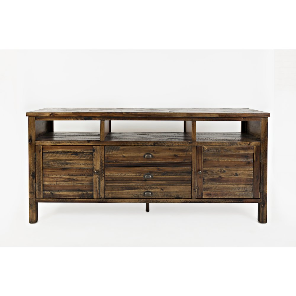 Artisan's Craft Rustic Farmhouse Distressed Acacia Media Console 70". Picture 1