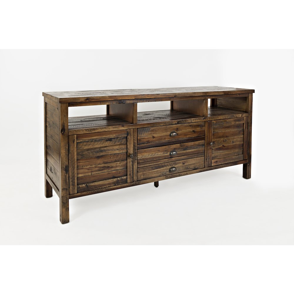 Artisan's Craft Rustic Farmhouse Distressed Acacia Media Console 70". Picture 3