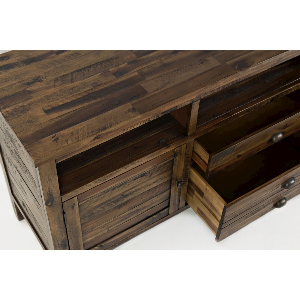 Artisan's Craft Rustic Farmhouse Distressed Acacia Media Console 70". Picture 4