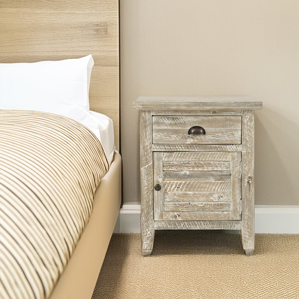 Artisan's Craft Rustic Farmhouse Distressed Solid Wood Accent Table. Picture 2