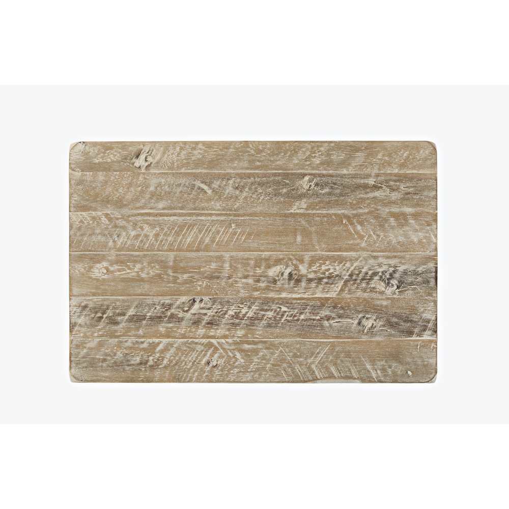 Artisan's Craft Rustic Farmhouse Distressed Solid Wood Accent Table. Picture 8