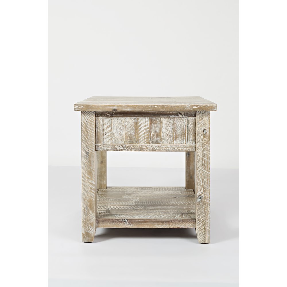 Artisan's Craft Rustic Farmhouse Distressed Solid Wood End Table. Picture 6