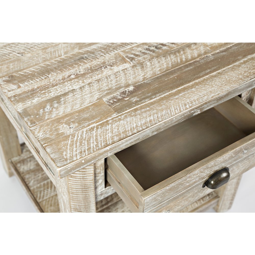 Artisan's Craft Rustic Farmhouse Distressed Solid Wood End Table. Picture 4