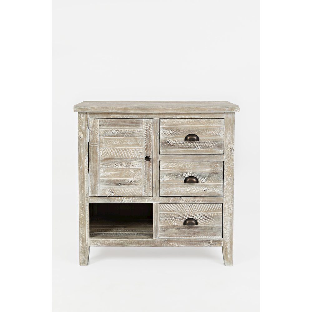 Artisan's Craft Rustic Farmhouse Distressed Acacia Accent Chest. Picture 1